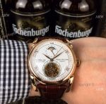 New Copy Patek Philippe Tourbillon Moonphase Rose Gold Watches 43mm